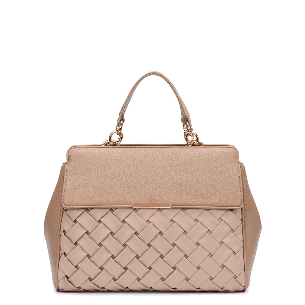 Bolsa Tote Tressê Bege