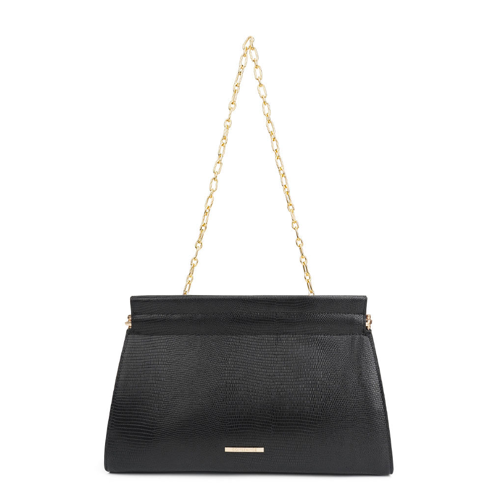 Clutch Textura Lizard Preta