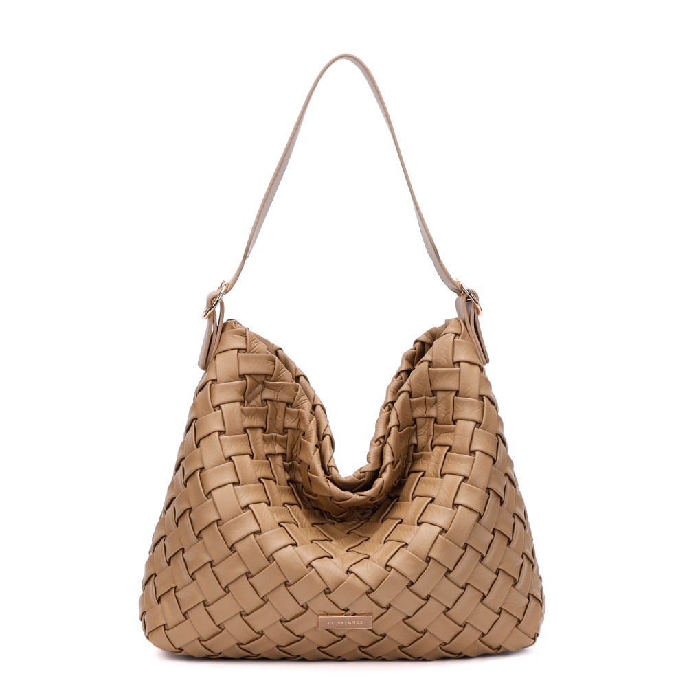 Bolsa Bege Hobo Tressê Grande