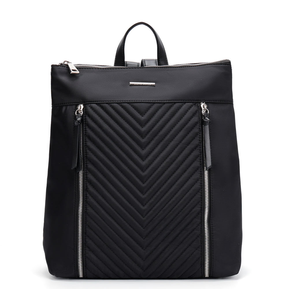 Mochila Matelassê Nylon Preta