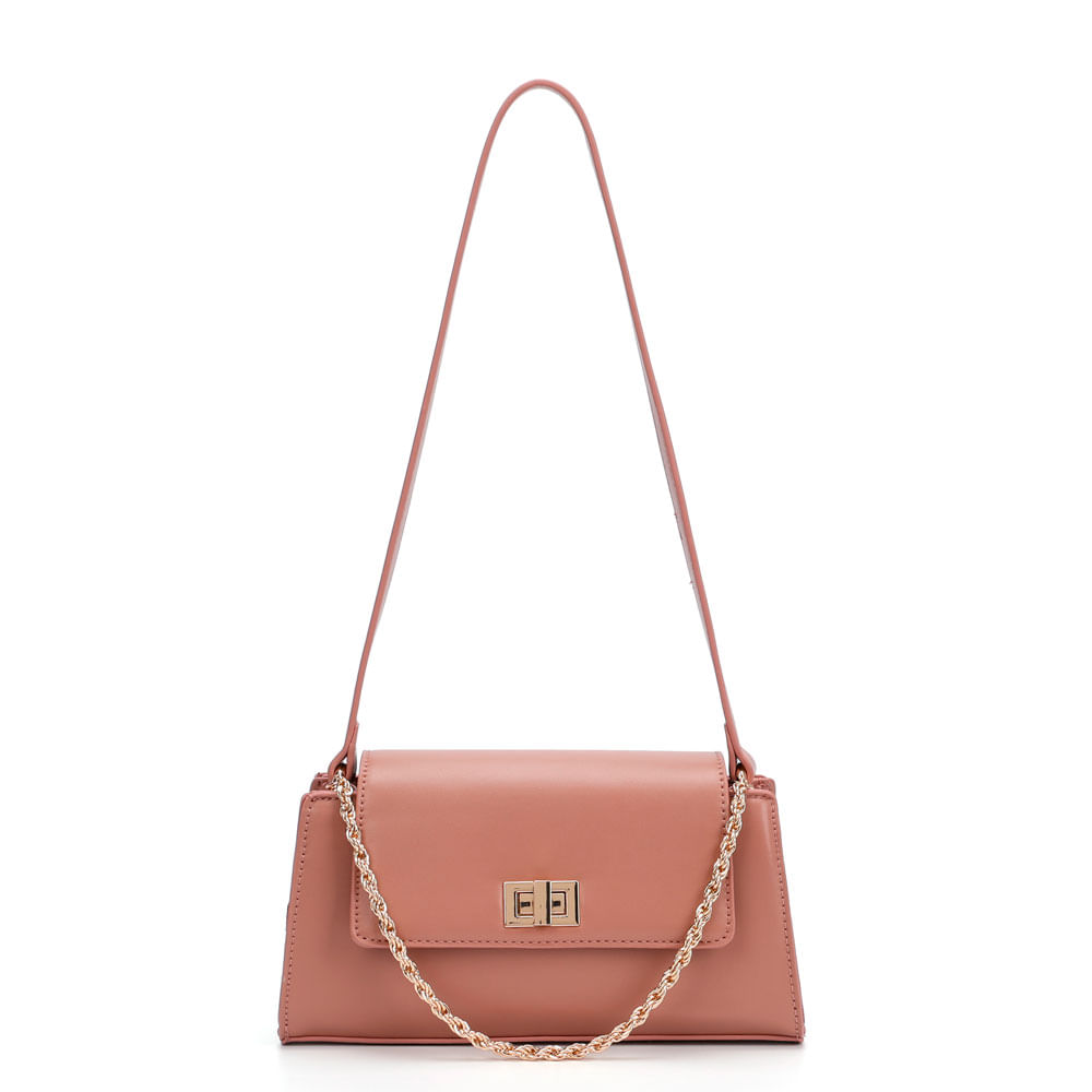 Clutch Estruturada Corrente Nude