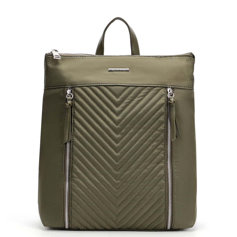 Mochila Matelassê Verde Nylon