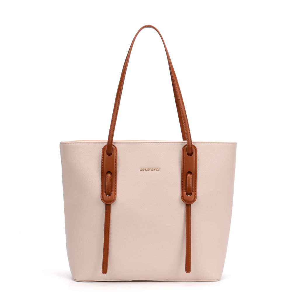 Bolsa Shopping Bicolor Off White
