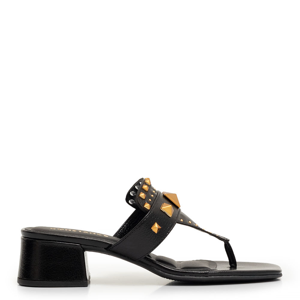 Tamanco Preto Spikes