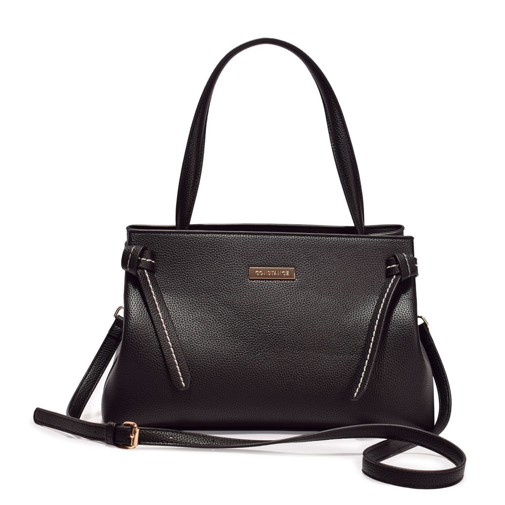 Bolsa Tote Nó Pesponto Preto