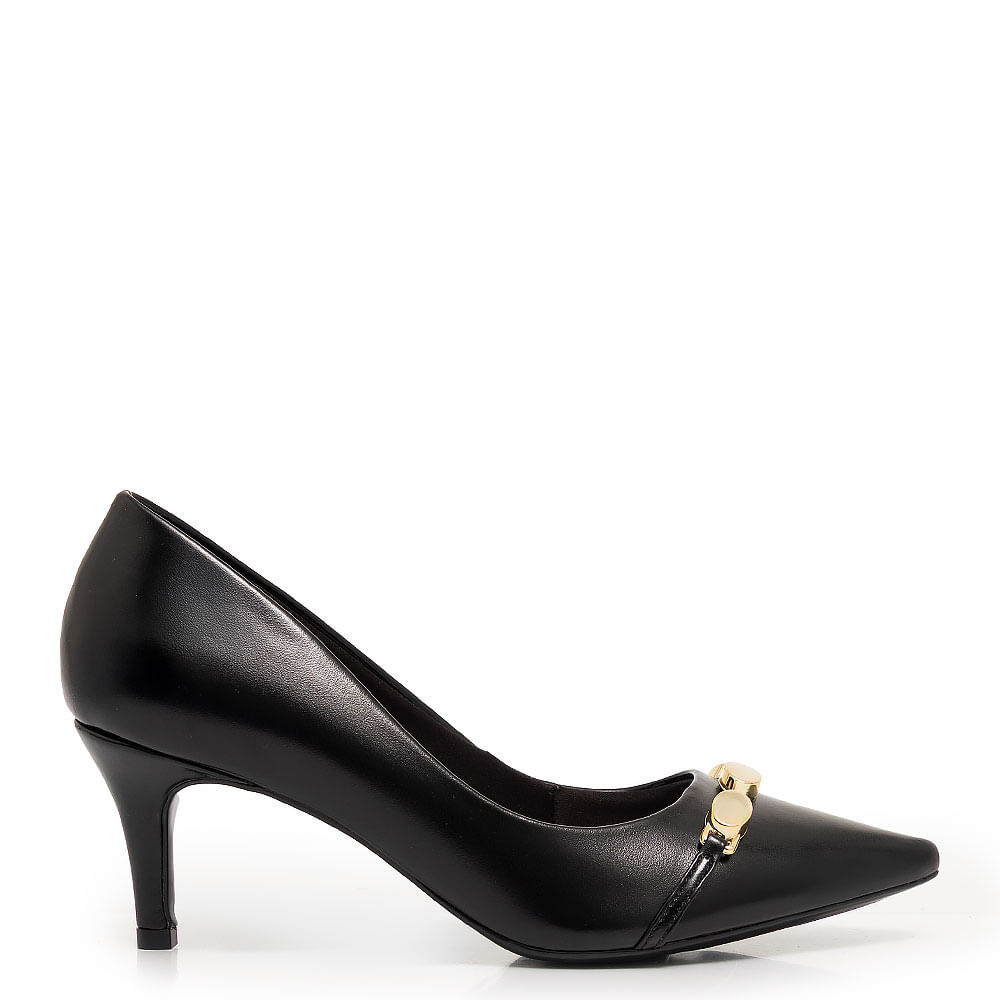 Scarpin Preto Enfeite