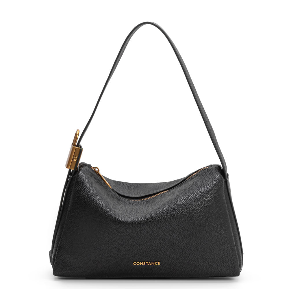Bolsa de Ombro Cadeado Preta