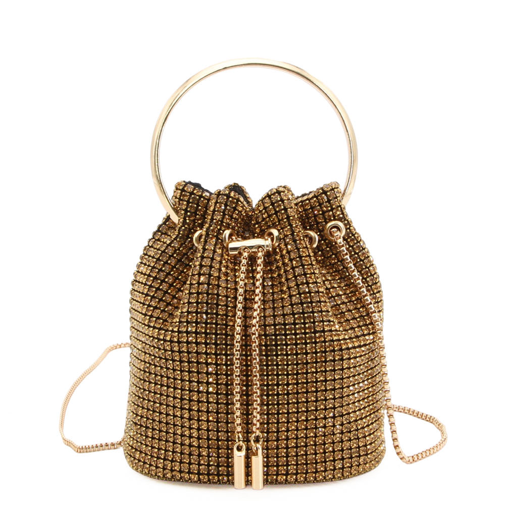 Clutch Strass Dourada