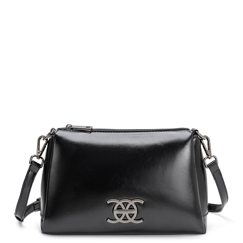 Bolsa Tiracolo Repartições Preta