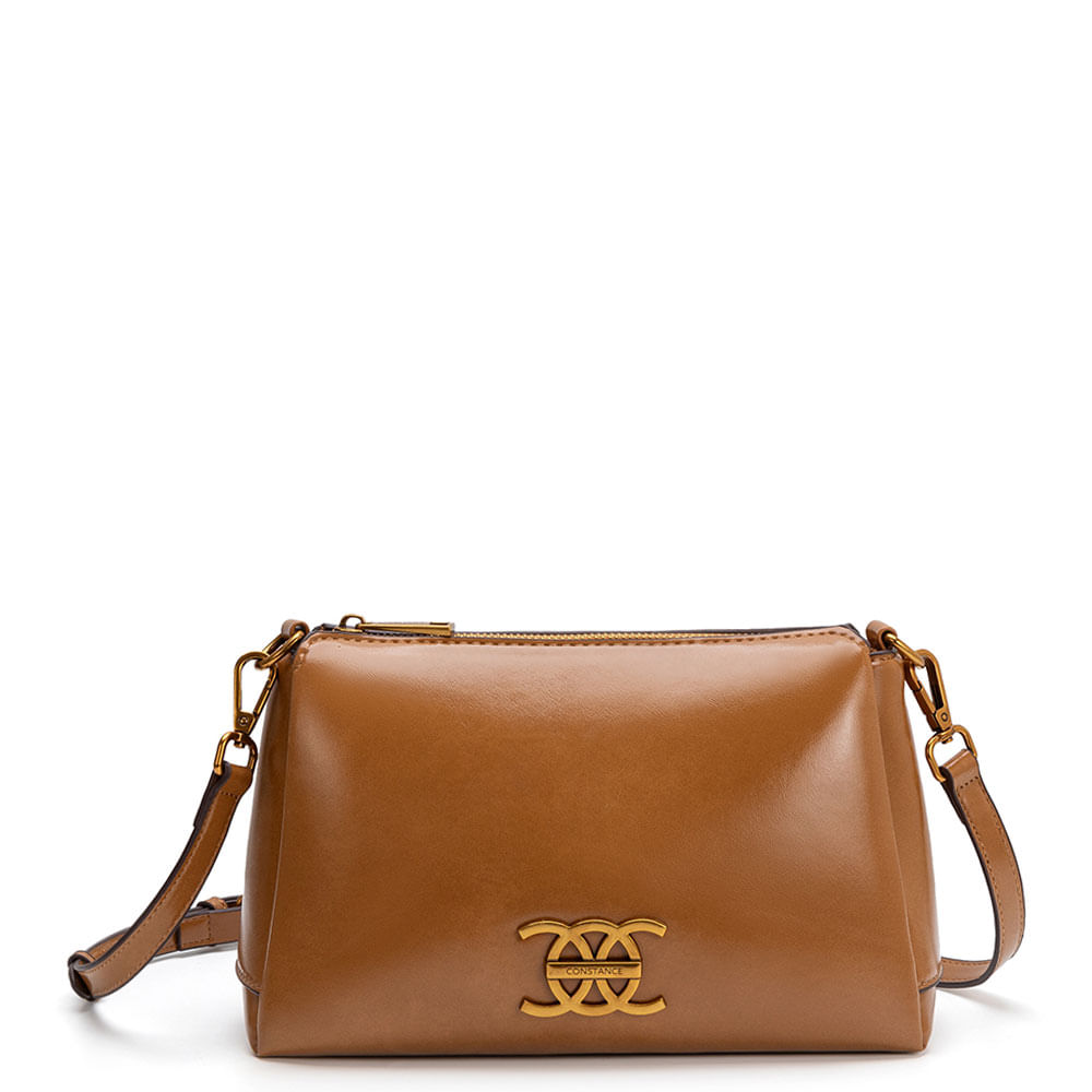 Bolsa Tiracolo Repartições Caramelo