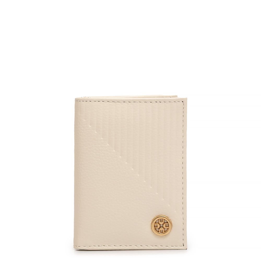 Porta Cartão Couro Off White