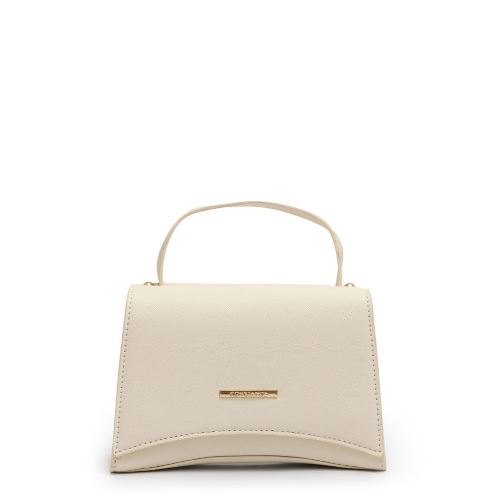 Bolsa Tiracolo Estruturada Pequena Off White