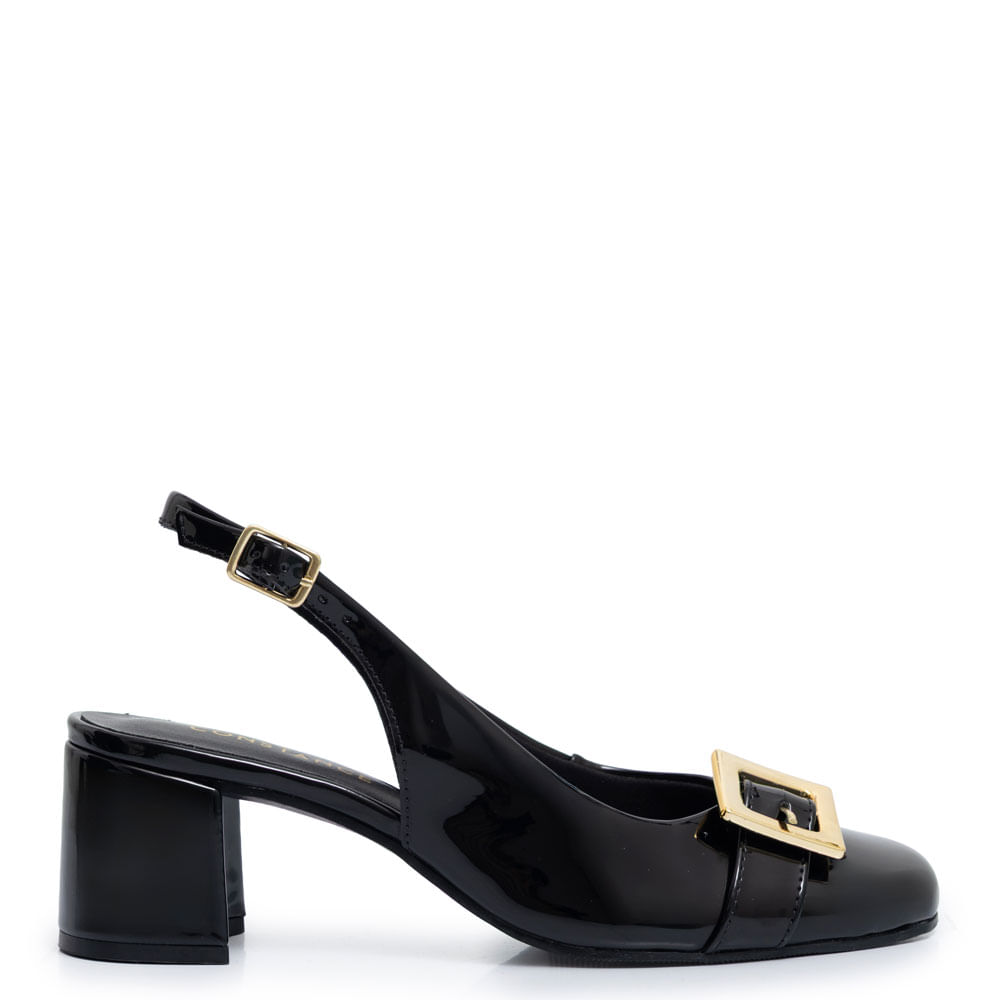 Scarpin Preto Fivela