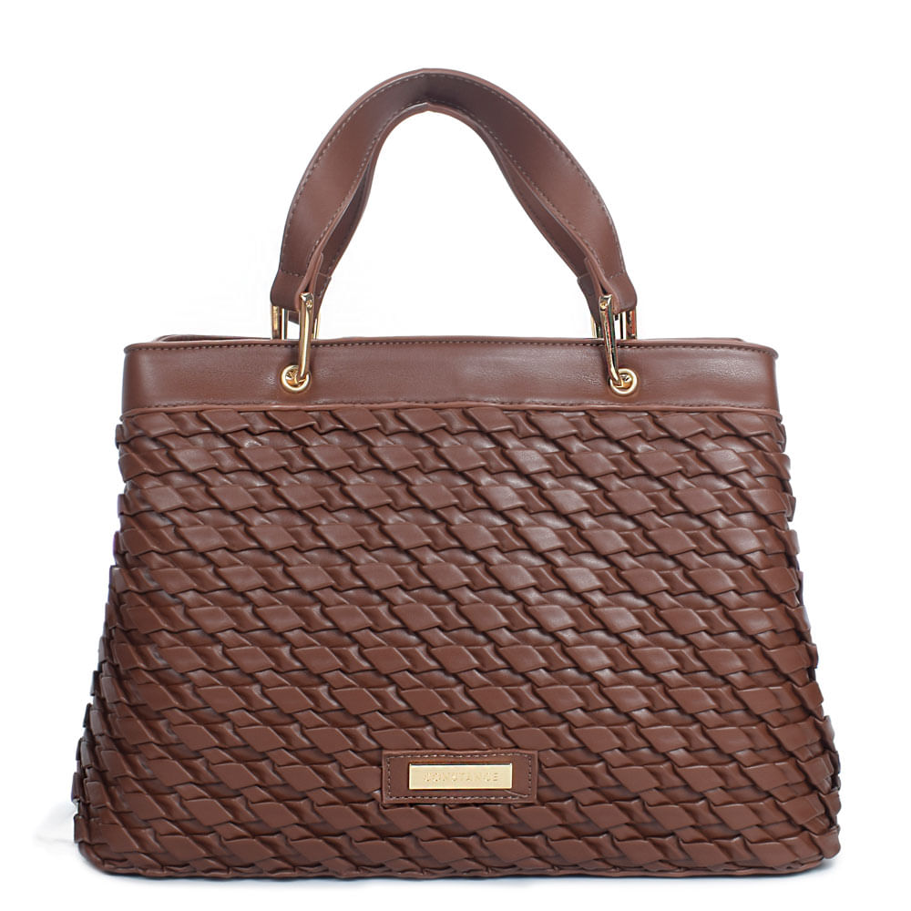 Bolsa Tote Texturizada Marrom