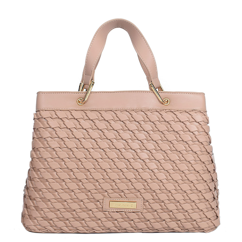 Bolsa Tote Texturizada Bege