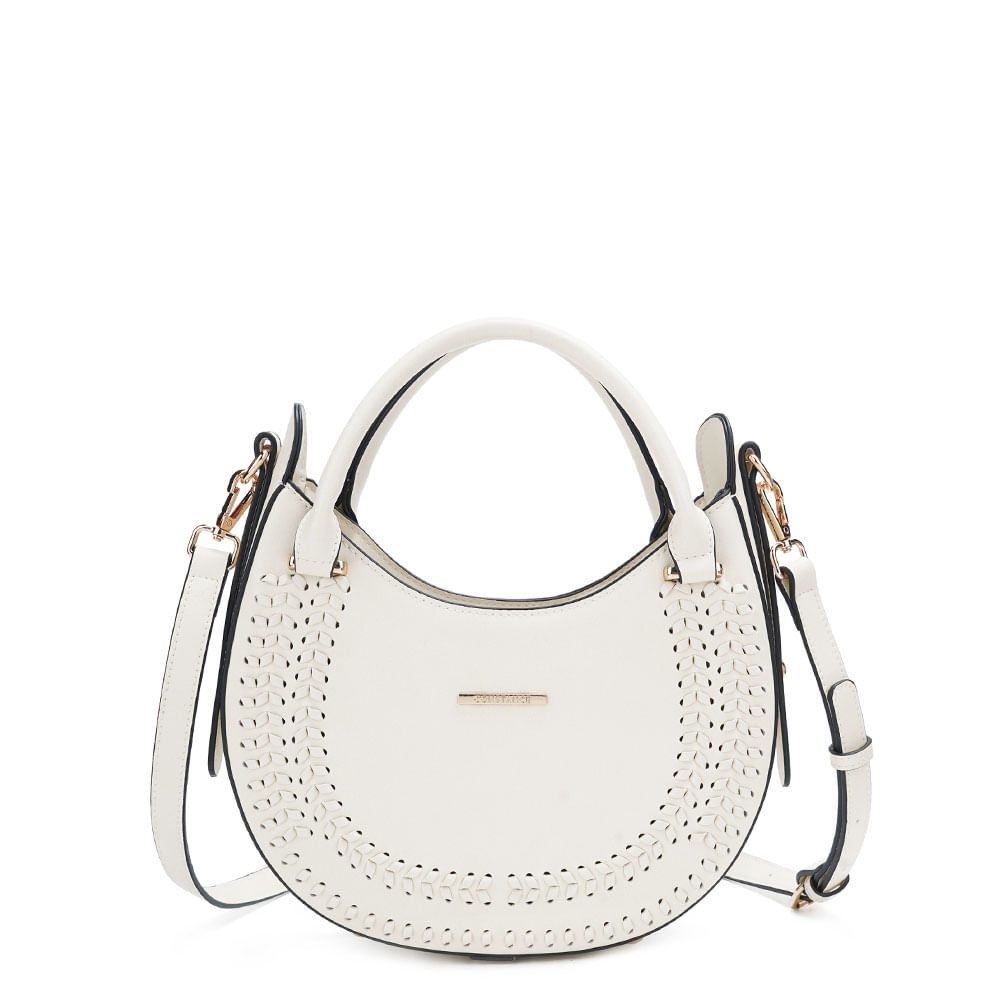 Bolsa Estruturada Trançada Off White