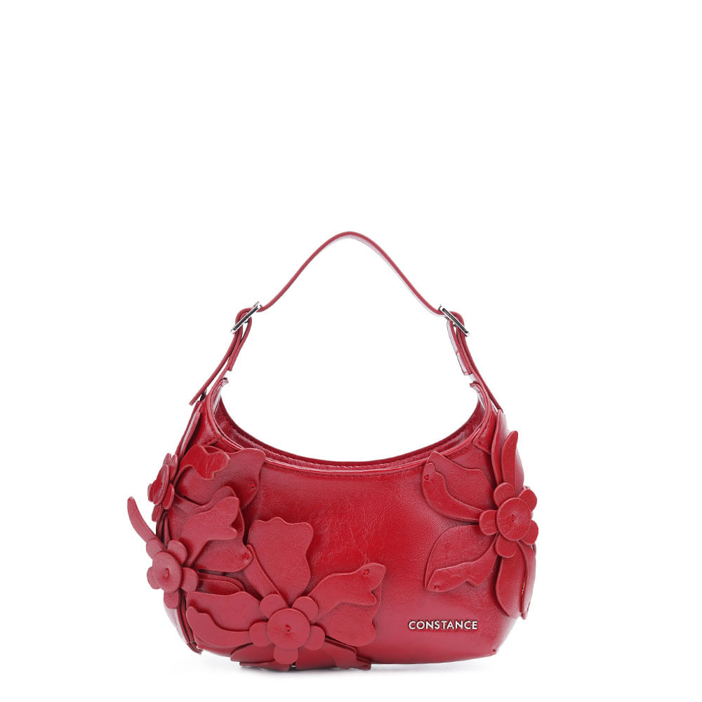Bolsa Pequena Flores Vermelha