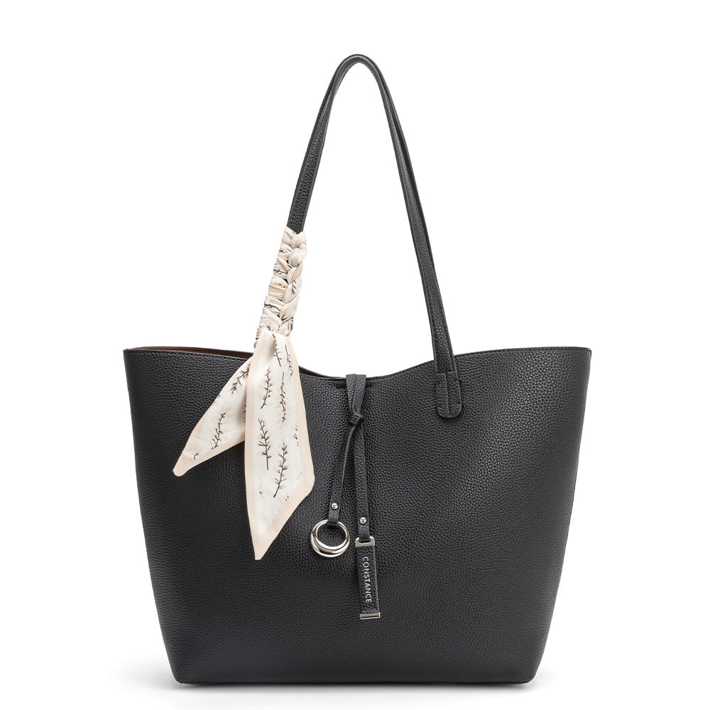 Bolsa Shopping Lenço Preta