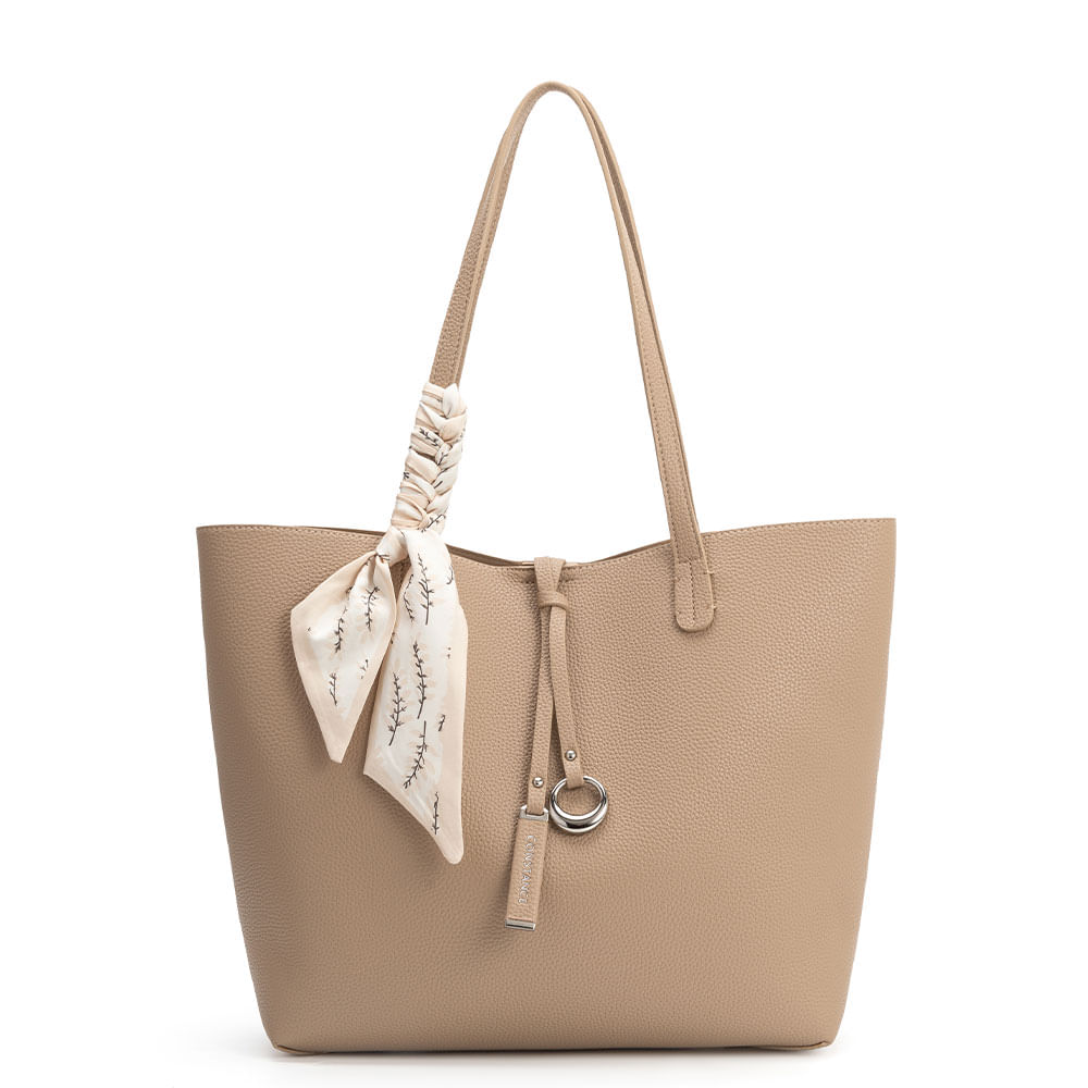 Bolsa Shopping Lenço Bege