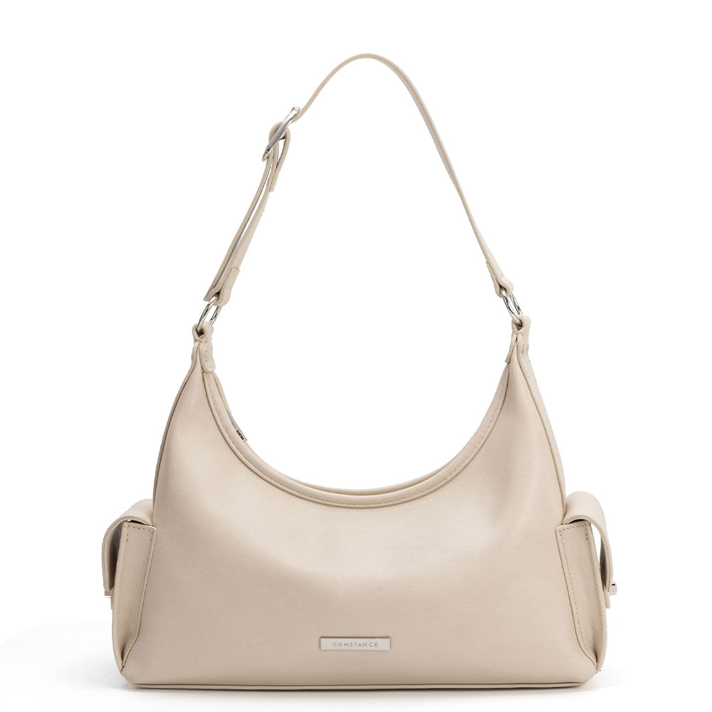 Bolsa Hobo Bolsos Laterais Bege