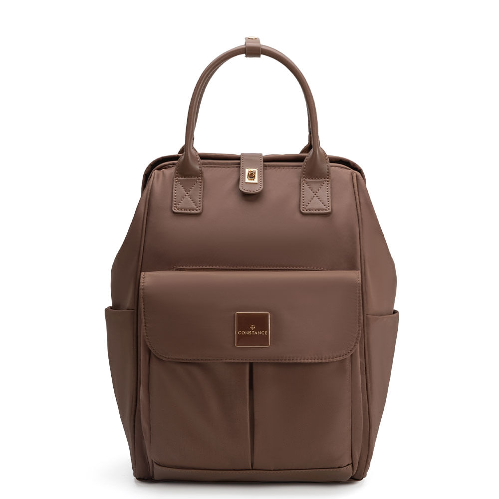Mochila Grande Nylon Marrom