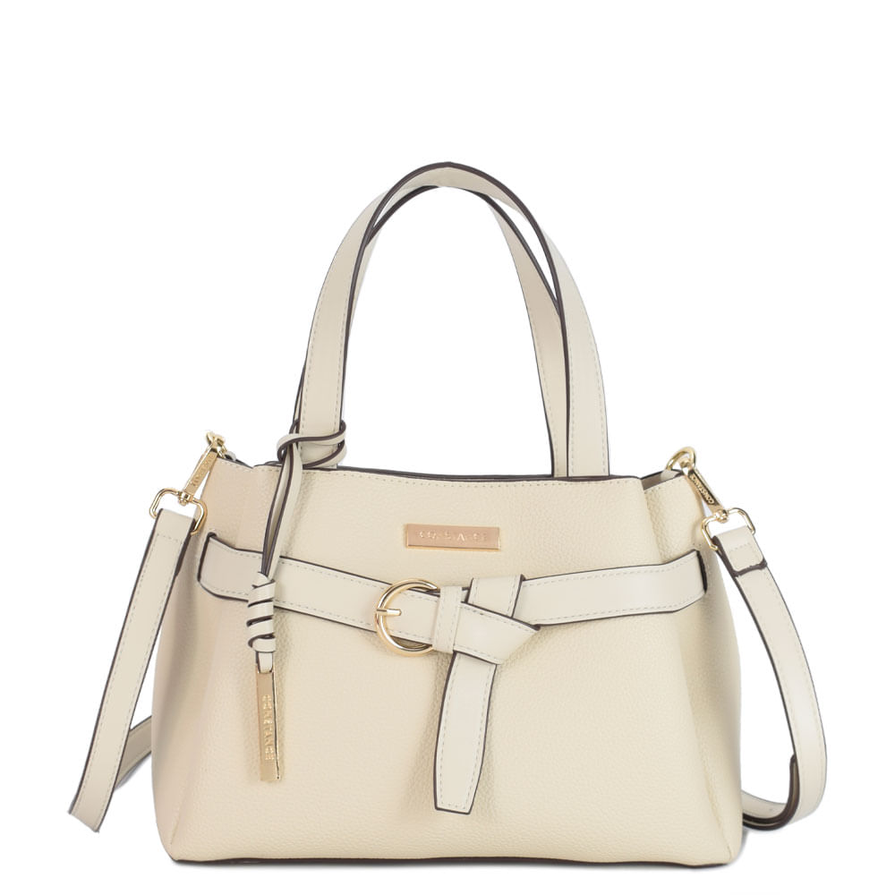 Bolsa Tiracolo Fivela Off White