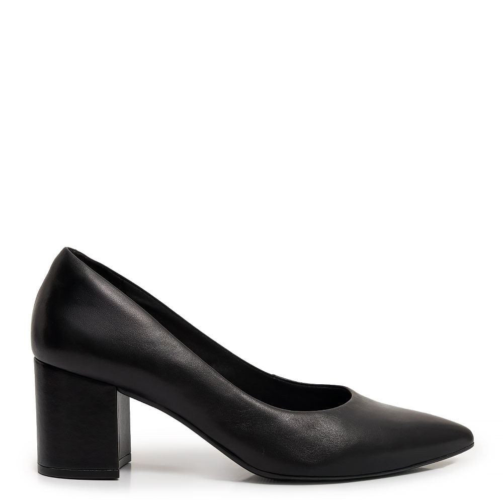 Scarpin Preto Couro