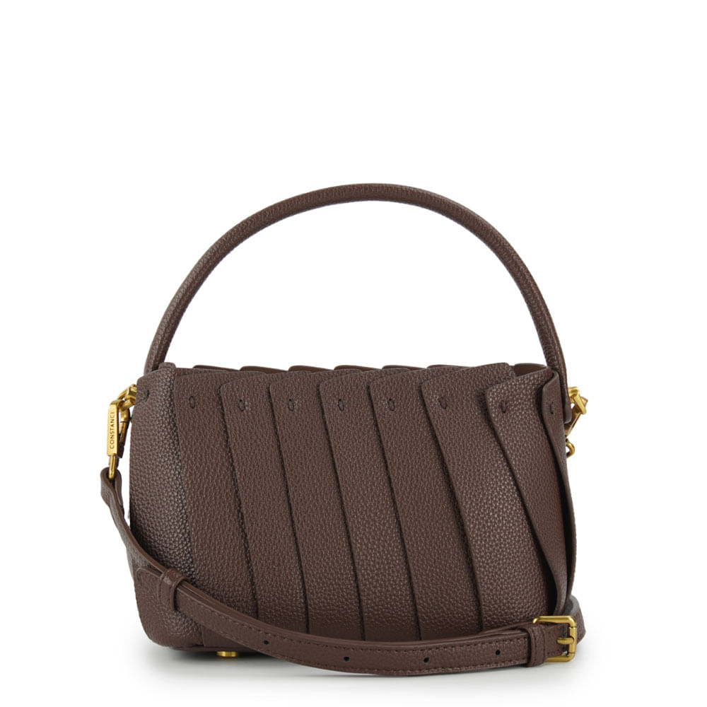 Bolsa Tiracolo Café Texturizada