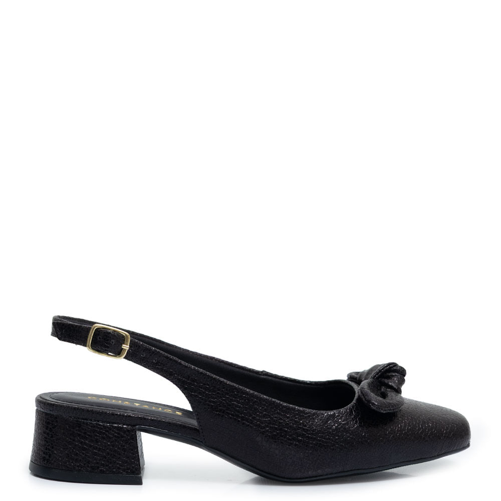 Scarpin Preto Laço