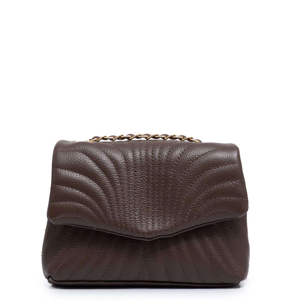 Bolsa Tiracolo Couro Café