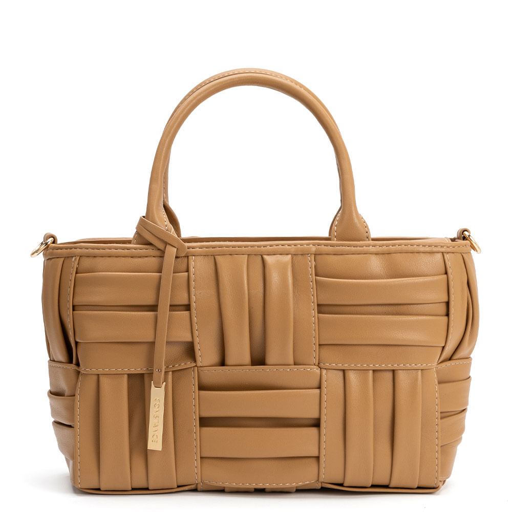 Bolsa Tote Drapeada Bege