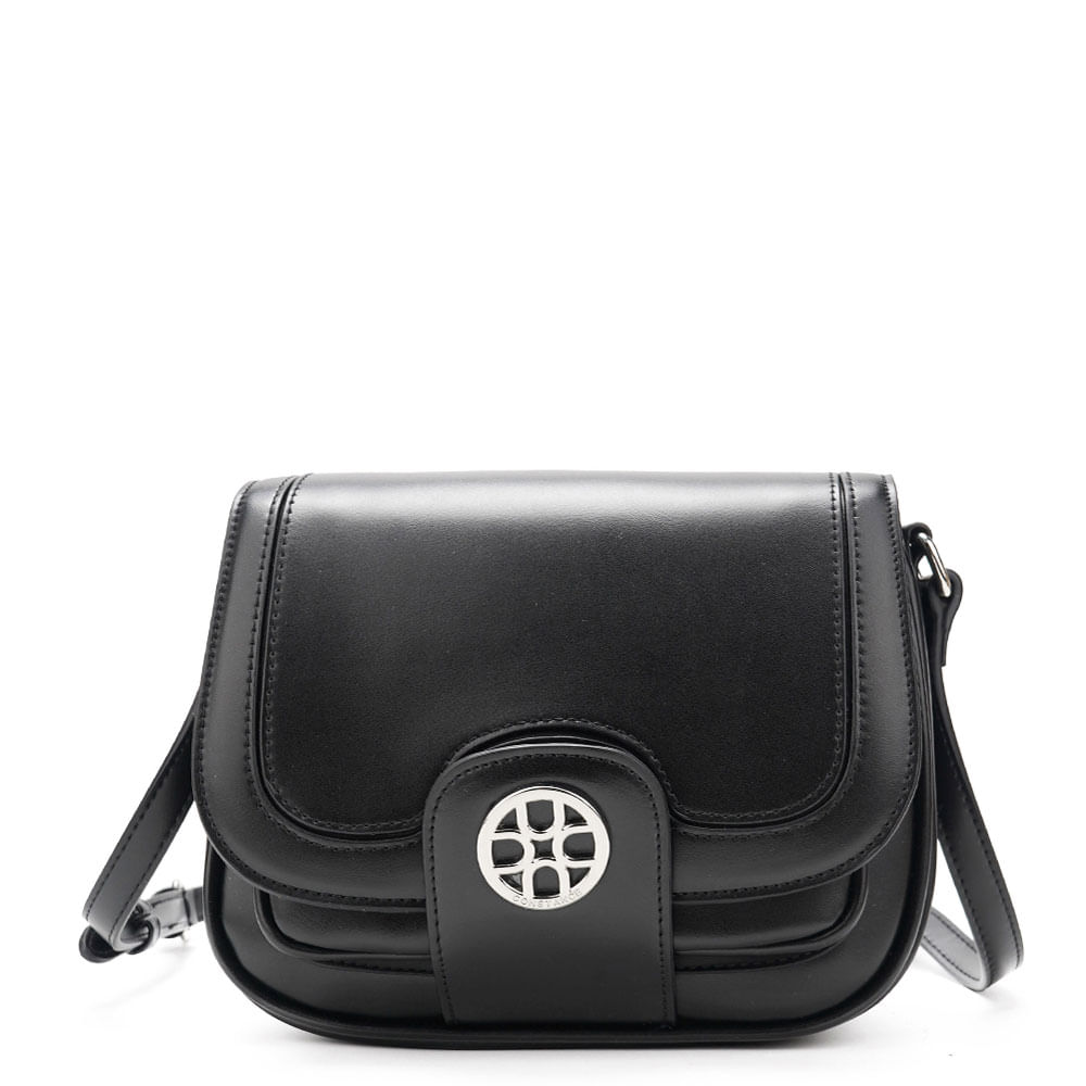 Bolsa Tiracolo Estruturada Preta