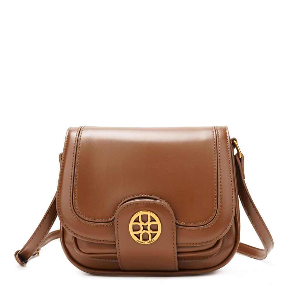 Bolsa Tiracolo Estruturada Marrom