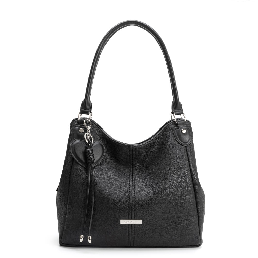 Bolsa Hobo Coração Preta
