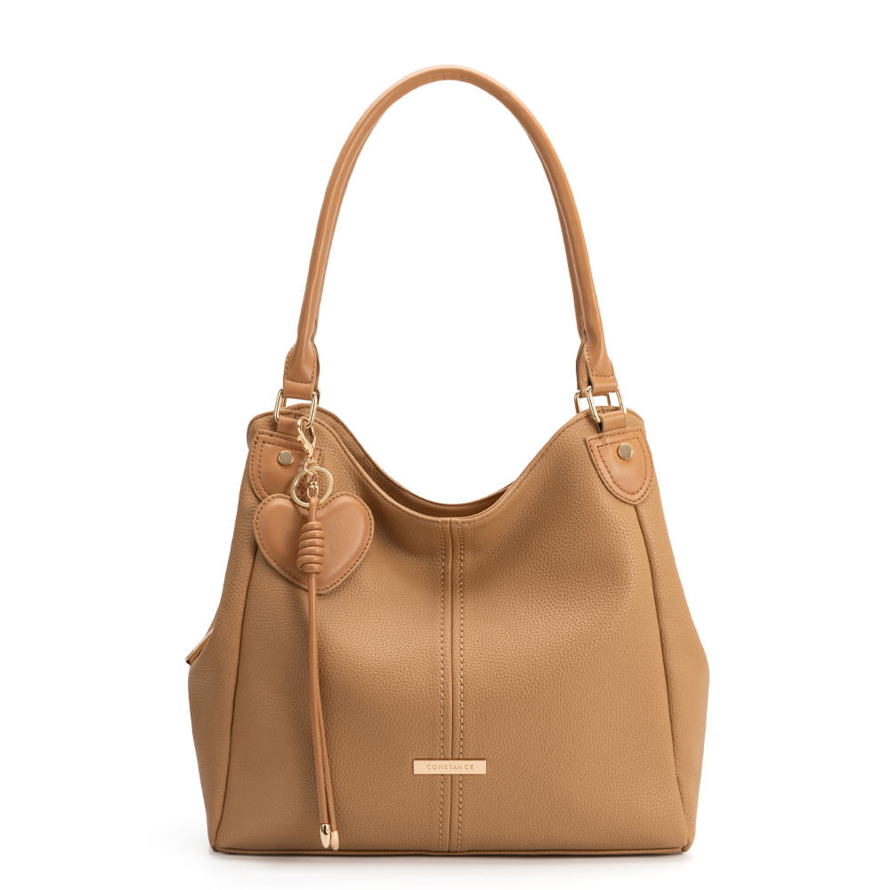 Bolsa Hobo Coração Bege