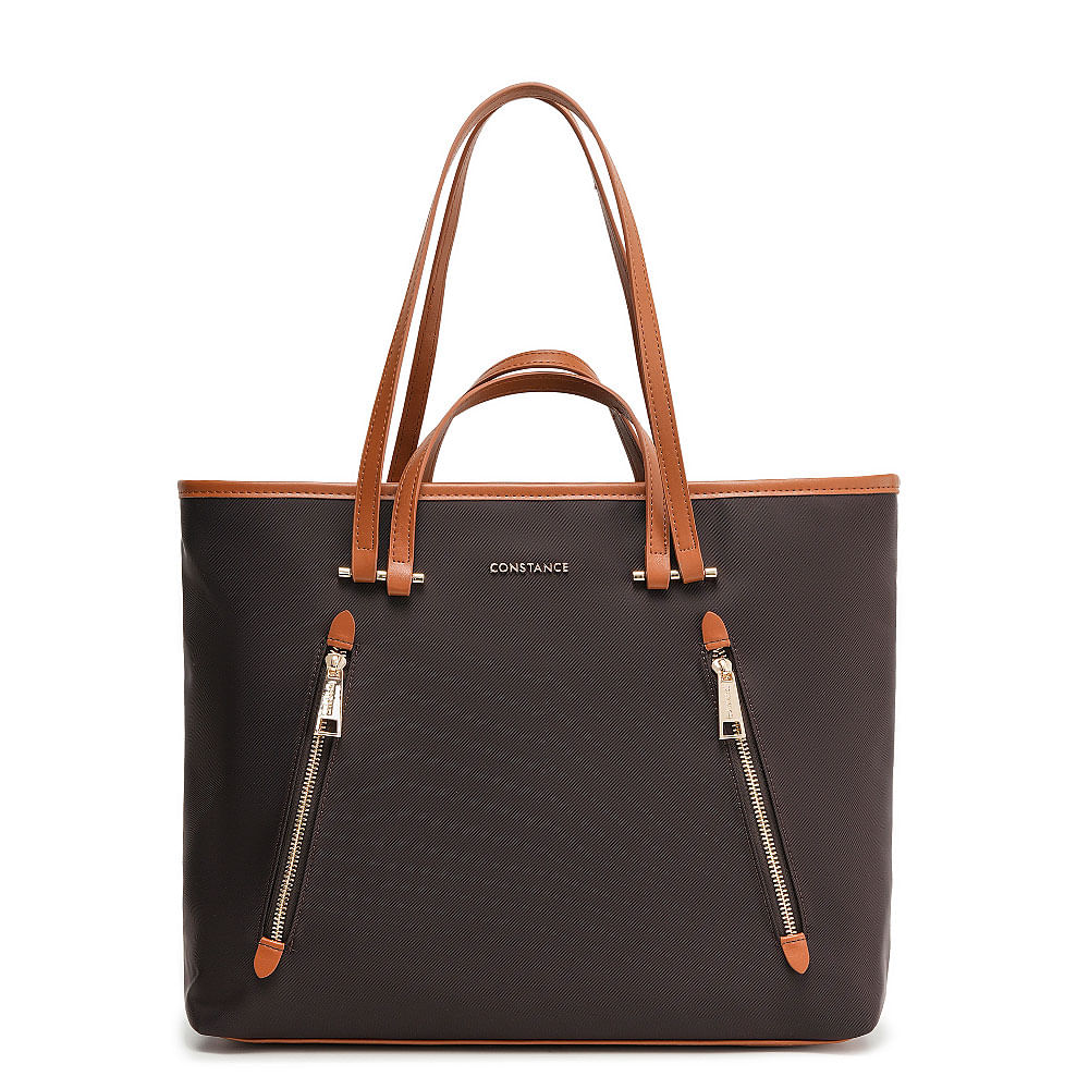 Bolsa Bicolor Nylon Café