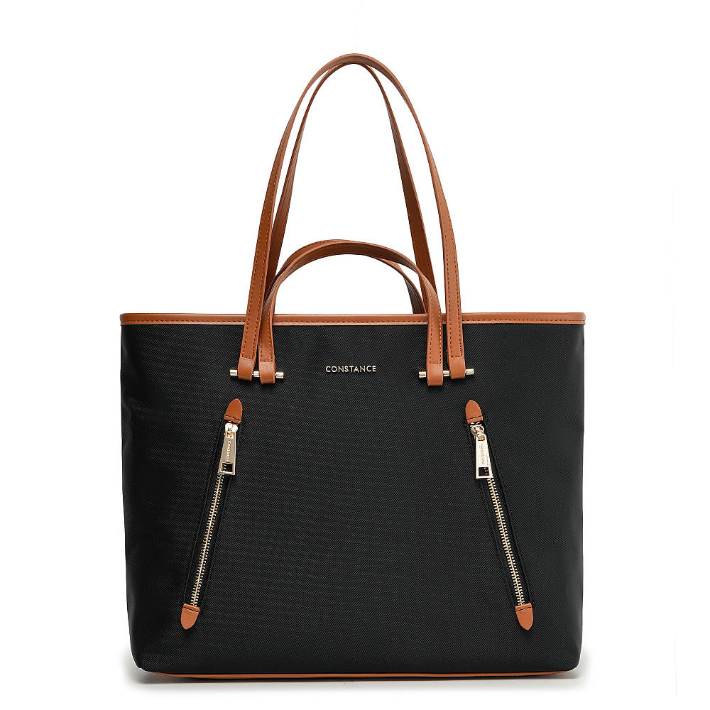 Bolsa Bicolor Nylon Preta