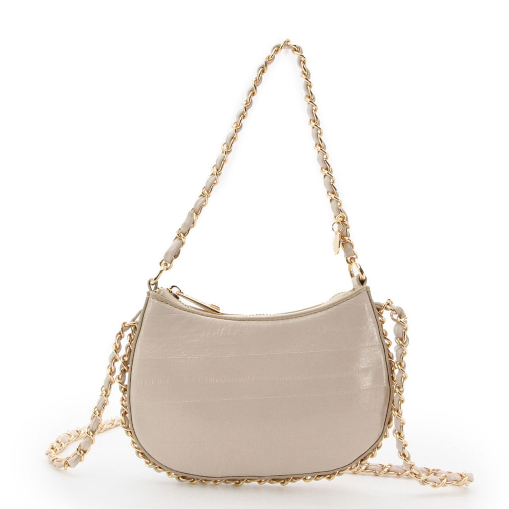 Bolsa Pequena Verniz Nude