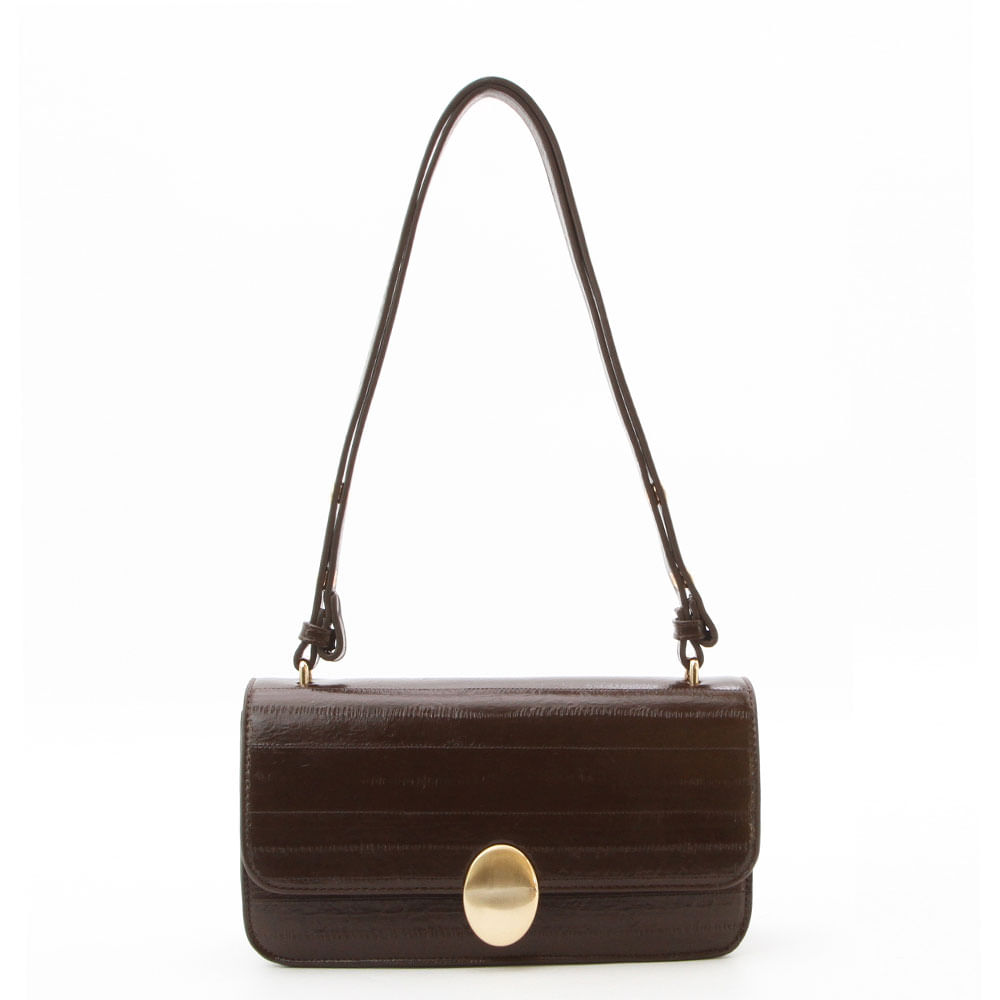 Bolsa Baguete Enfeite Café
