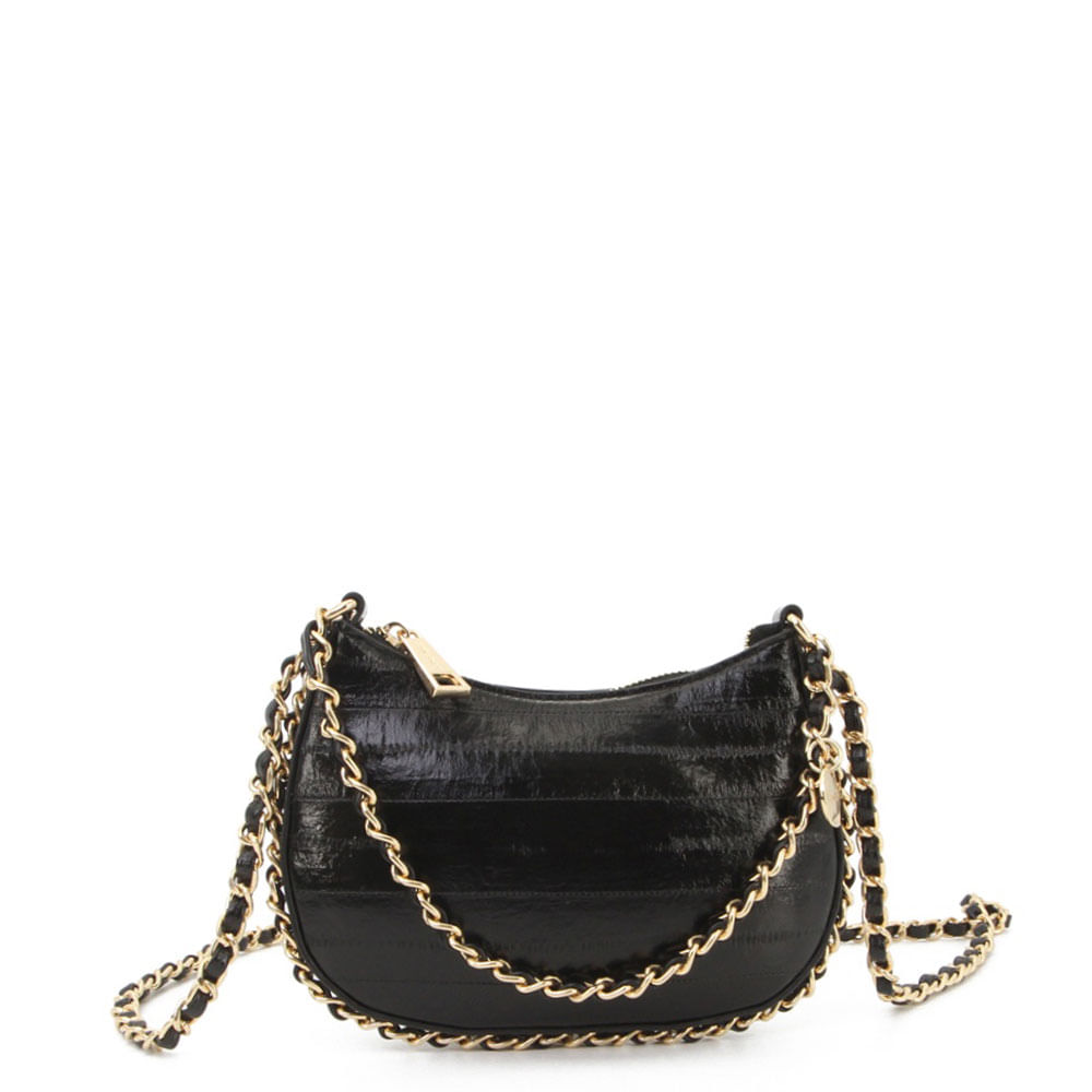 Bolsa Pequena Verniz Preta