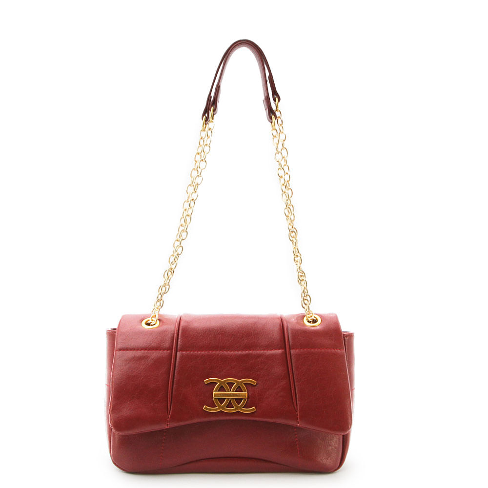 Bolsa de Ombro Matelassê Bordô