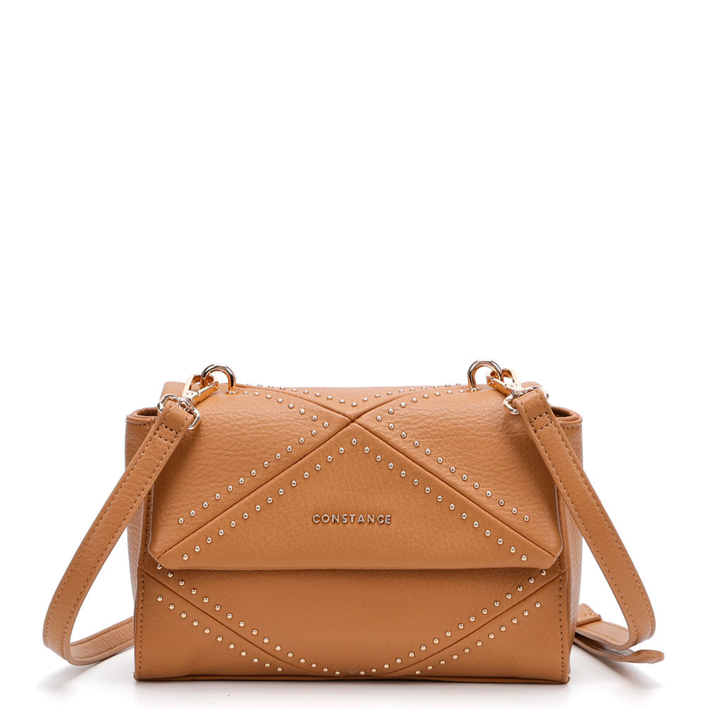 Bolsa Geométrica Cravos Caramelo