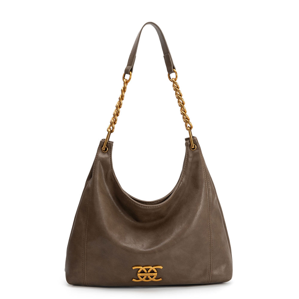 Bolsa Hobo Envernizada Verde