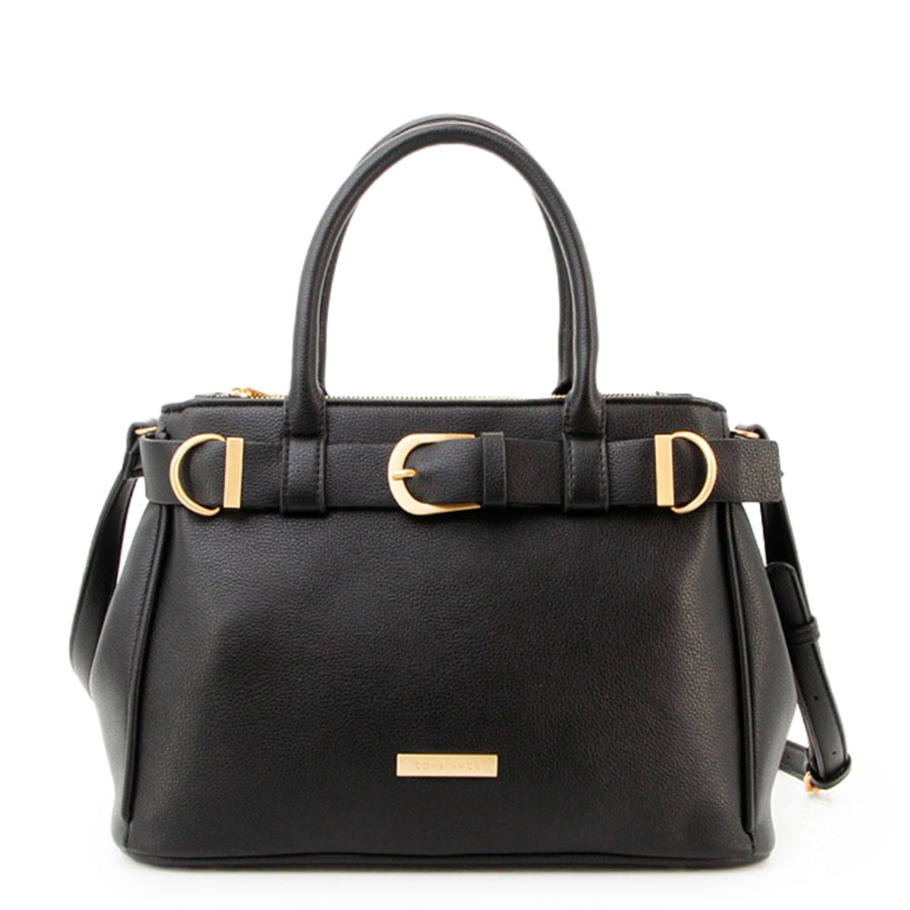 Bolsa Tote Fivela Preta