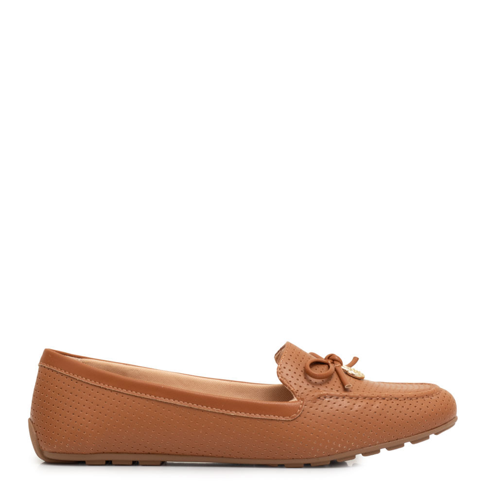 Mocassim Caramelo Laço com Enfeites