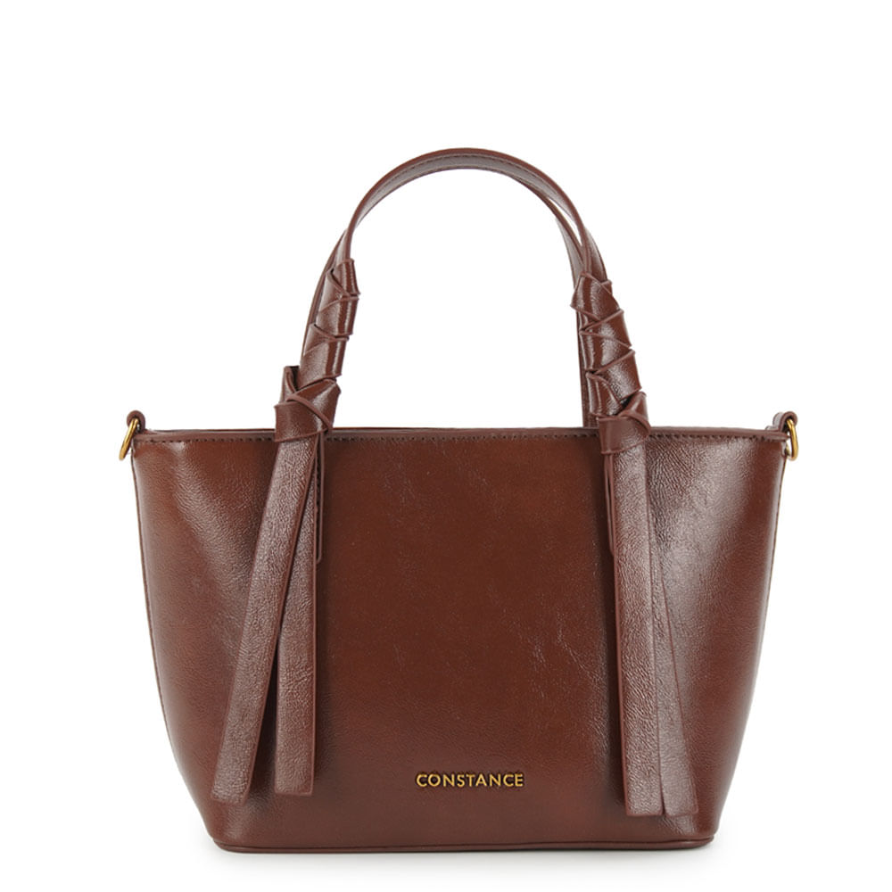 Bolsa Tiracolo Tiras Marrom
