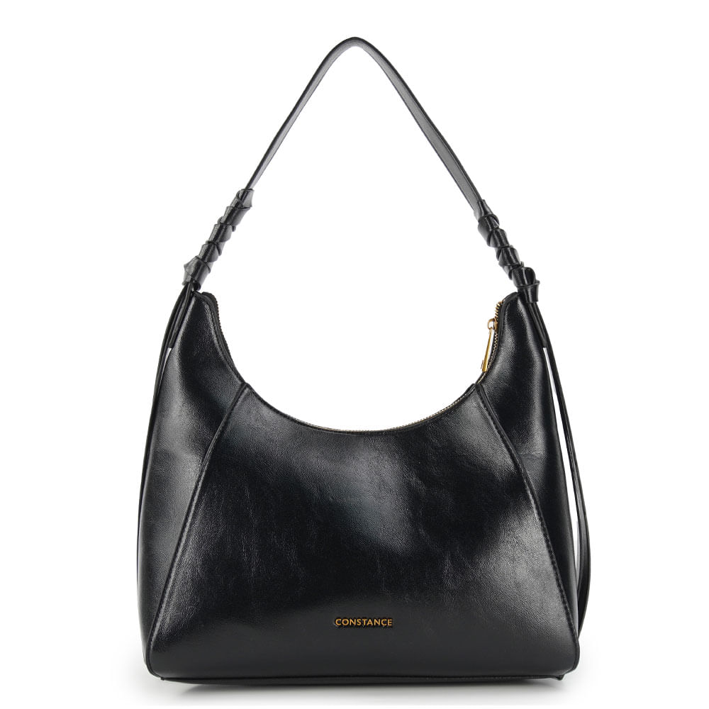 Bolsa Hobo Tiras Preta