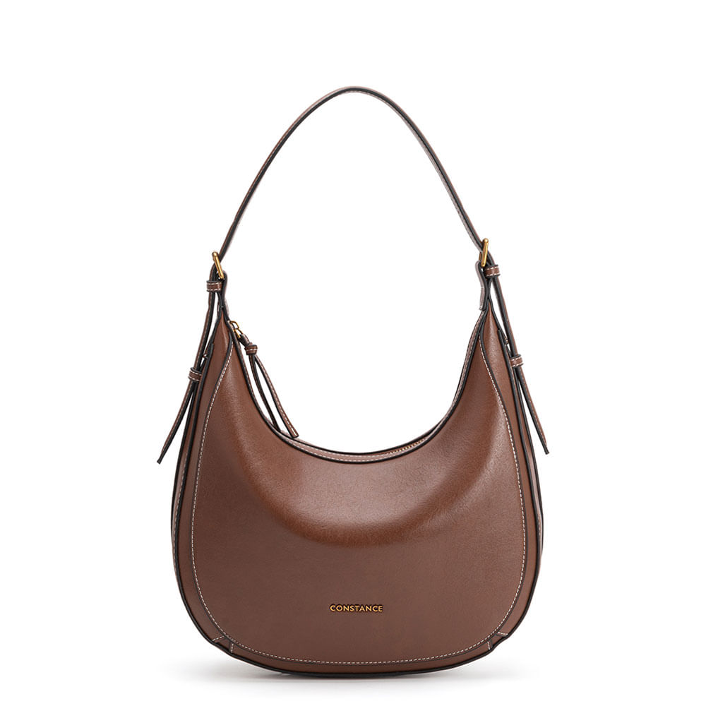 Bolsa Hobo Arredondada Caramelo