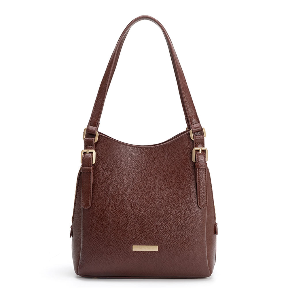 Bolsa de Ombro Fivelas Marrom