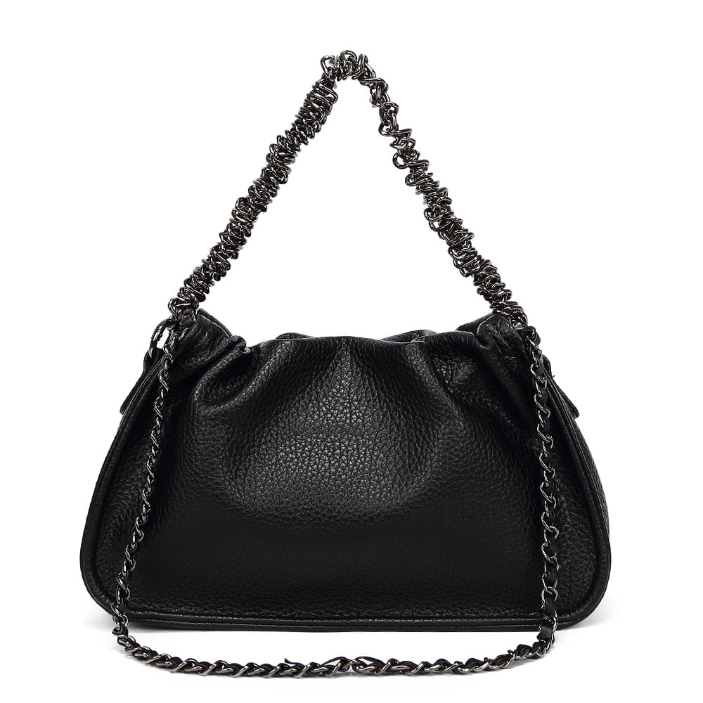 Bolsa de Ombro Corrente Preta